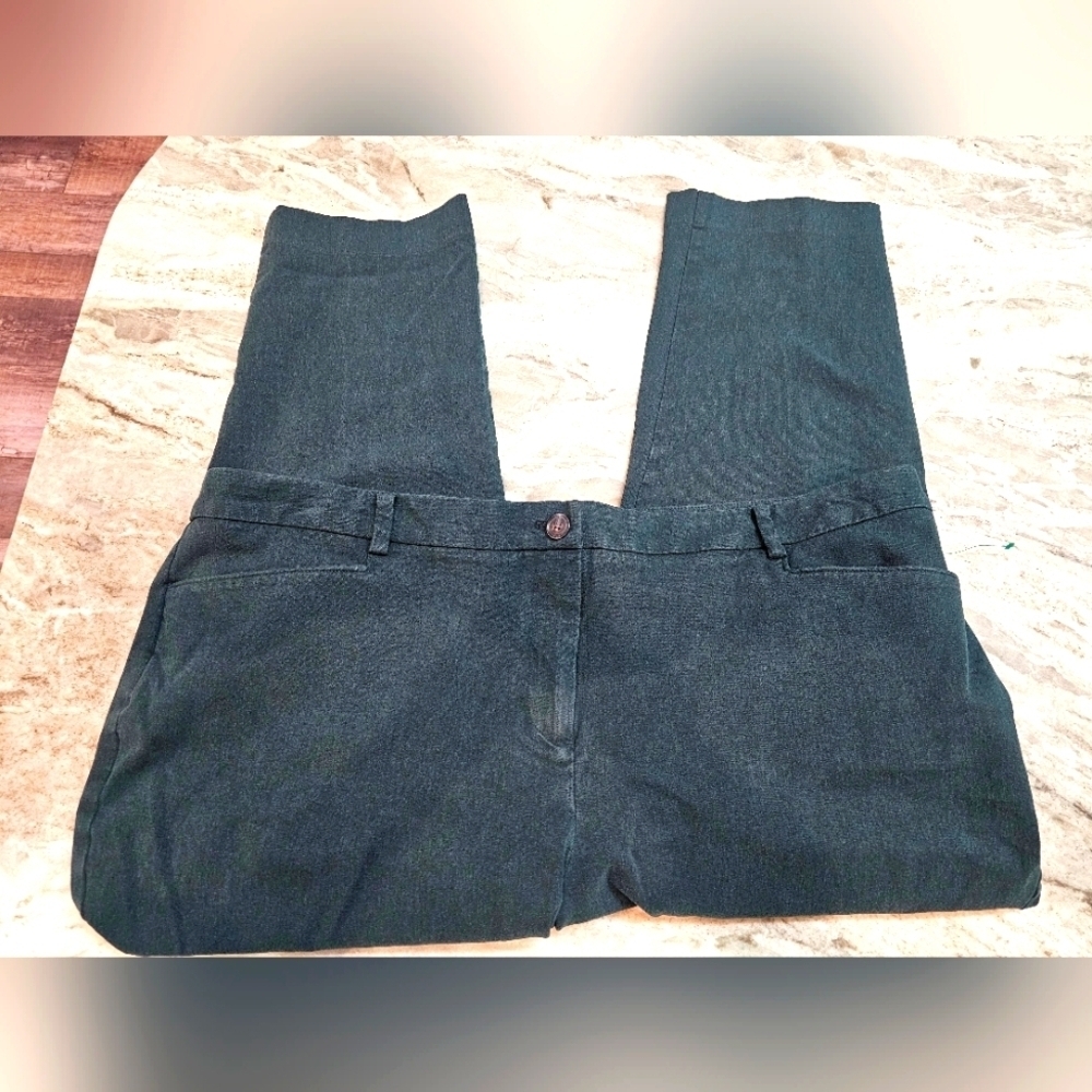 41 Hawthorn Heather Dark Green Plus Size 22W Stretch Pants